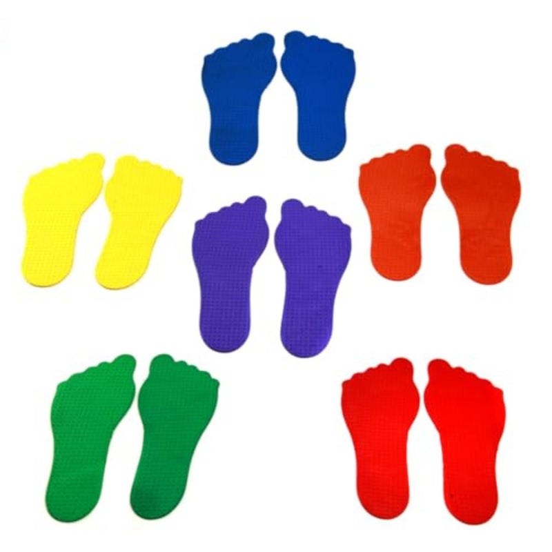 GSi Feet Spot Markers Set of 6 Pairs Non-Toxic Non-Slip in Assorted Colours for Kids Education and Learning - Image 1